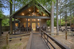 The front porch leads directly to the deck catwalk!