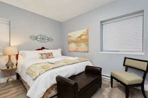 You'll never want to leave after spending the night in this comfortable king bed! Each bedroom has its own private sitting area. 