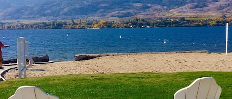 Gorgeous Beach and views of Osoyoos Lake