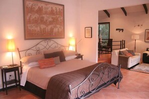 Luxury King bed with bush views