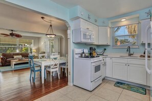 View from spacious kitchen