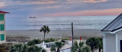 Beautiful ocean view so you can watch the ships go by!