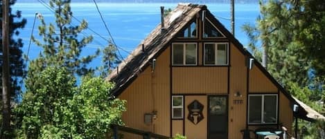 Exterior of  Sunset Chalet  overlooking  Lake Tahoe