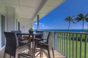 COVERED LANAI WITH OCEAN VIEWS