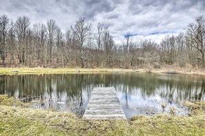 Relax on the vacation rental's community dock.