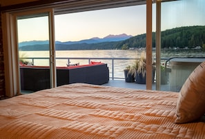 Walls of Glass Hood Canal Vacation Rental: View from the master bedroom