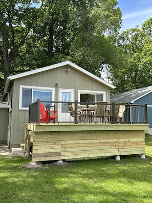 View of the deck from the yard!