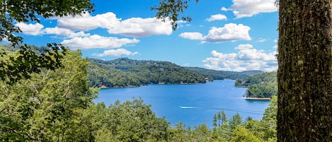 Wide open view of Lake Glenville, one of the best views on the lake.