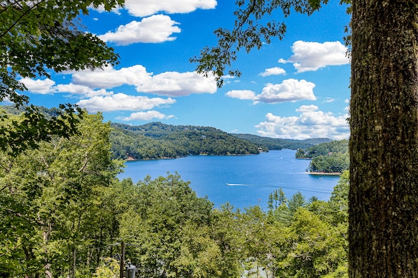 Wide open view of Lake Glenville, one of the best views on the lake.