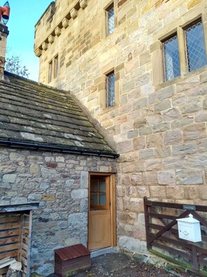 The kitchen door against the Tower
