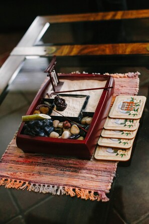 Sand zen garden for relaxation 