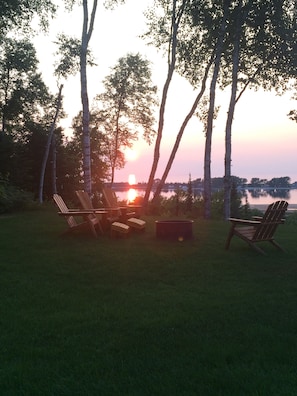 Sunset at the fire pit