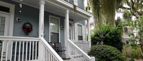 Welcoming front porch entrance