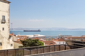View from the balcony (two traditional Lisbon balconies)