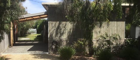 Carport and front entrance 