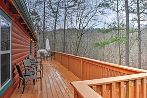 Take in the wooded views and grill out on the deck.