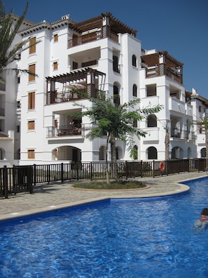 View of the apartment from the pool