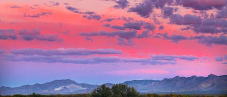 Sunset from the patio.