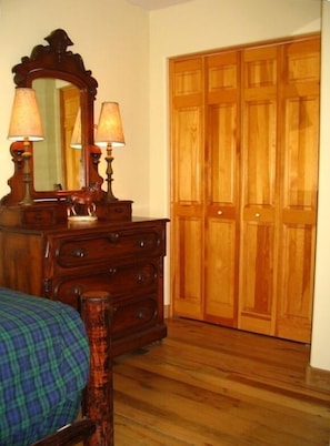 Beautiful antique dresser in 2nd bedroom, condo is newly renovated!