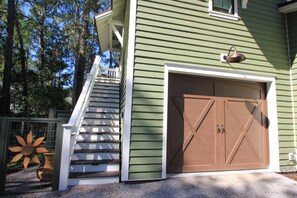 Carriage House Garage and Lighted Steps to Guest Apartment