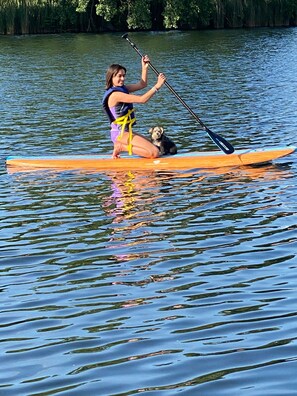 Paddle boarding on the east lake June 2020