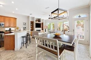 Open concept dining room