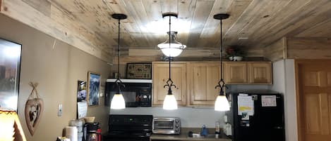 Newly remodeled kitchen with Colorado’s Pine beetle wood!