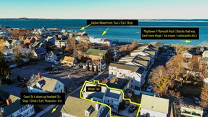 Aerial view showing waterfront and Whale Tail
