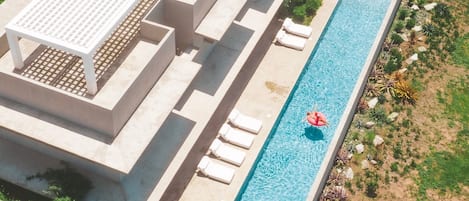 Can you picture yourself in this paradise? Drone shot of the Villa from above