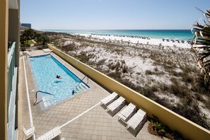 Balcony View - Views of the Gulf and resort pool