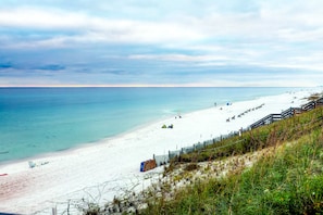 Gorgeous white sand beach just steps away!