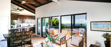 Featuring modern-Pacific design, an open floor plan, and ocean views.