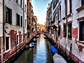 Canal allowing access to the building