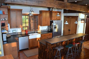 Make a gourmet meal or just strong Montana coffee in this well-equipped kitchen.