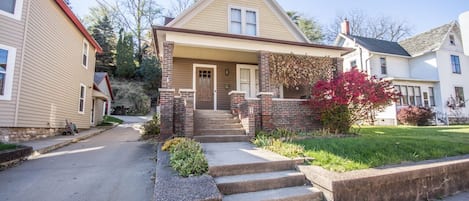 Front of the house with adjacent shared-driveway