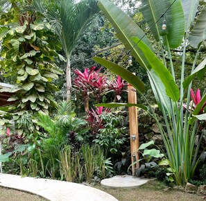 garden and outdoor shower