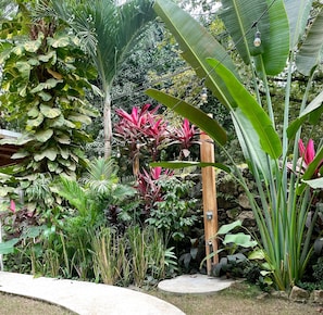 garden and outdoor shower