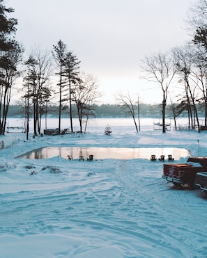 Spectacular Ice Rink outside the front door!
