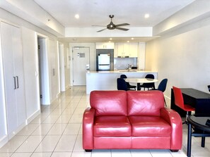 Kitchen, Lounge & dining room over looking harbour