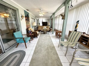 Very Large Entertaining Florida Room Enclosed Porch with Nature Views
