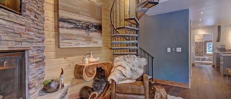 Riverhaus - a SkyRun Breckenridge Property - Spiral staircase to the upper level