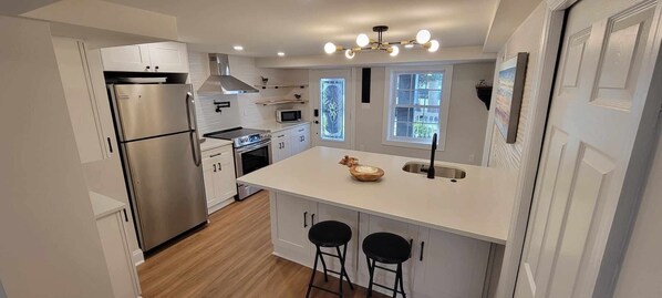 Kitchen view to front door.