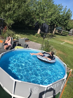 Relax and float in the splash pool. Bring your armbands for the little ones.