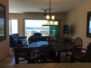 Views from the open kitchen 