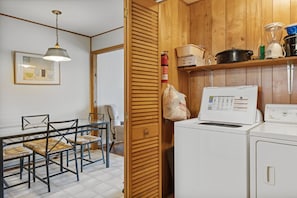 You`ll appreciate the Full Size Washer & Dryer located off the Kitchen.
