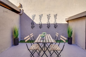 Private outdoor patio seating