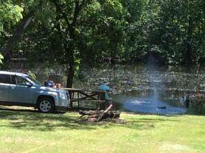 The stocked pond is a slice of heaven. Catch and release only. 