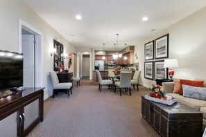 The open concept gives the whole family room to spread out and relax.