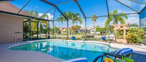 Gulf Retreat pool area and canal view