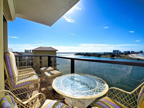 Stunning view of the Gulf of Mexico from the 15th floor balcony.